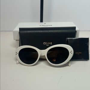 Celine Ivory Oval Sunglasses